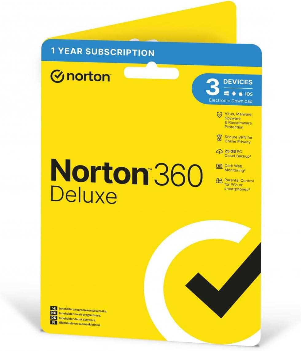 Norton 360 deluxe 2019-2025  - PC / MAC / ANDROID / IOS-1 ANNO- 5 DISPOSITIVI