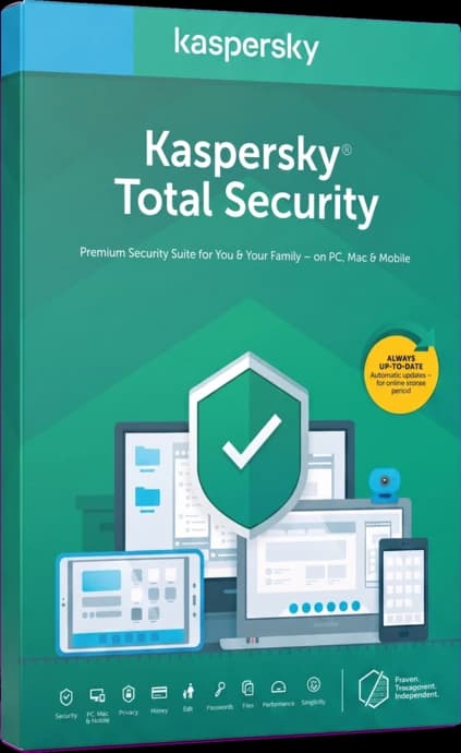 KASPERSKY TOTAL SECURITY PC / MAC / ANDROID/ IOS -1 ANNO- 5 DISPOSITIVI
